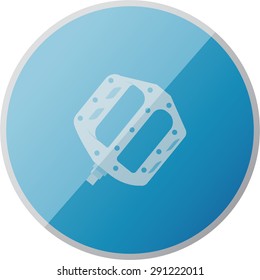 vector illustration of modern icon bike pedals