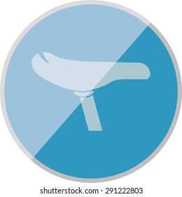 vector illustration of modern icon bike saddles