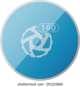vector illustration of modern icon bike brakes