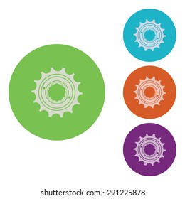 vector illustration of modern icon bike cassettes