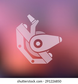 vector illustration of modern icon bike brakes