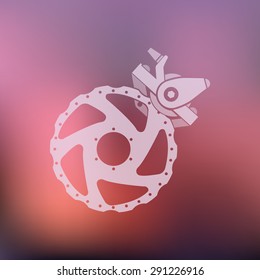 vector illustration of modern icon bike brakes