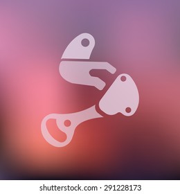 vector illustration of modern icon bike derailleurs