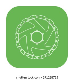 vector illustration of modern icon bike brakes