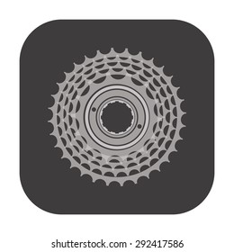 vector illustration of modern icon bike cassettes