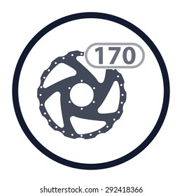 vector illustration of modern icon bike brakes