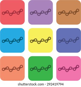 vector illustration of modern icon bike chains