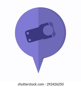 vector illustration of modern icon bike rudder