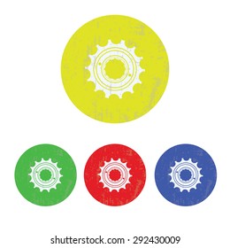 vector illustration of modern icon bike cassettes