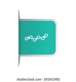 vector illustration of modern icon bike chains