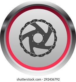 vector illustration of modern icon bike brakes