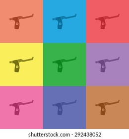 vector illustration of modern icon bike brakes