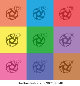 vector illustration of modern icon bike brakes