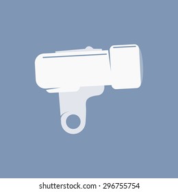 vector illustration of modern icon bike flashlight