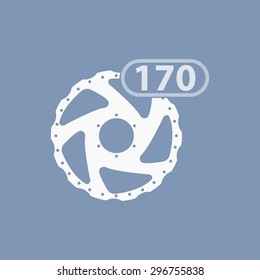 vector illustration of modern icon bike brakes