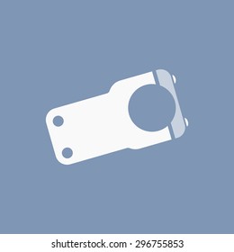 vector illustration of modern icon bike rudder