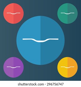 vector illustration of modern icon bike rudder