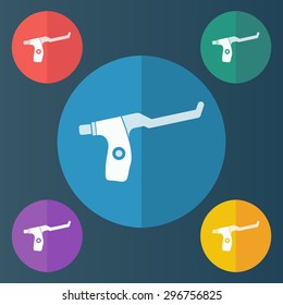vector illustration of modern icon bike brakes