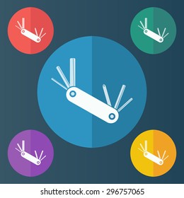 vector illustration of modern icon bike keys