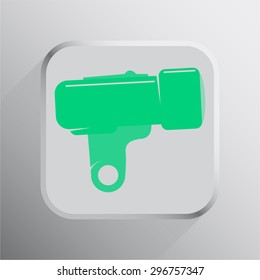 vector illustration of modern icon bike flashlight