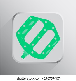 vector illustration of modern icon bike pedals