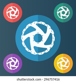 vector illustration of modern icon bike brakes