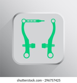vector illustration of modern icon bike brakes