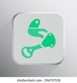 vector illustration of modern icon bike derailleurs