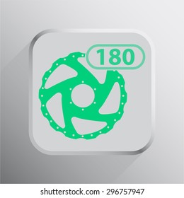 vector illustration of modern icon bike brakes
