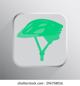 vector illustration of modern icon bike helmet