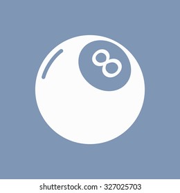 vector illustration of modern icon billiards