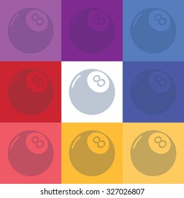 vector illustration of modern icon billiards