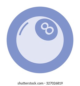 vector illustration of modern icon billiards