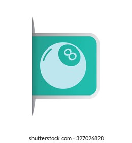 vector illustration of modern icon billiards