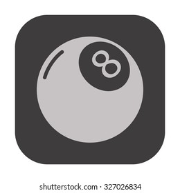 vector illustration of modern icon billiards