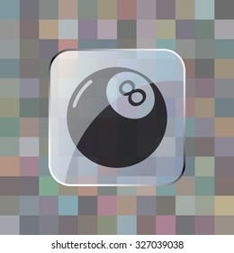 vector illustration of modern icon billiards