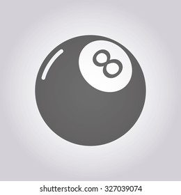 vector illustration of modern icon billiards