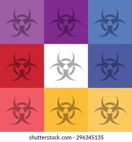 vector illustration of modern icon biohazard