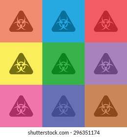 vector illustration of modern icon biohazard