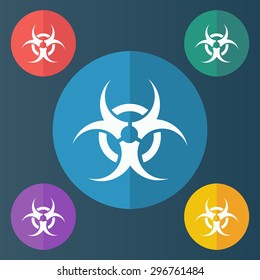vector illustration of modern icon biohazard