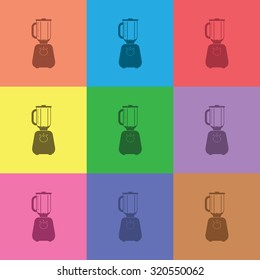 vector illustration of modern icon blender