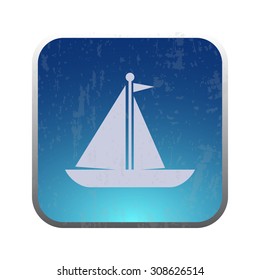 vector illustration of modern icon boat