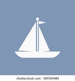 vector illustration of modern icon boat