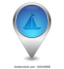vector illustration of modern icon boat