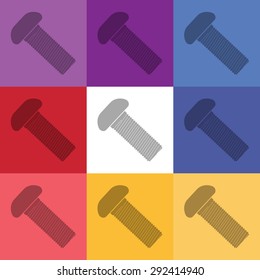 vector illustration of modern icon bolt