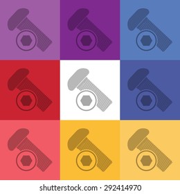 vector illustration of modern icon bolt