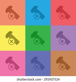 vector illustration of modern icon bolt