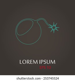 vector illustration of modern  icon bomb