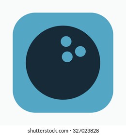 vector illustration of modern icon bowling ball