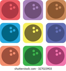 vector illustration of modern icon bowling ball